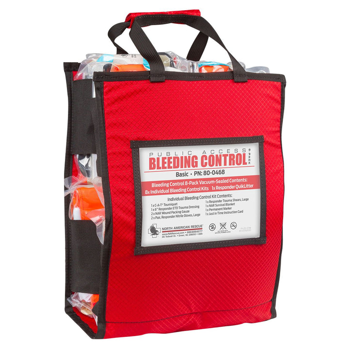 BLEEDING CONTROL KIT FOR PUBLIC USE | 8 INDIVIDUAL PACKS